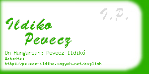 ildiko pevecz business card
