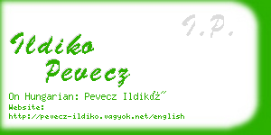 ildiko pevecz business card